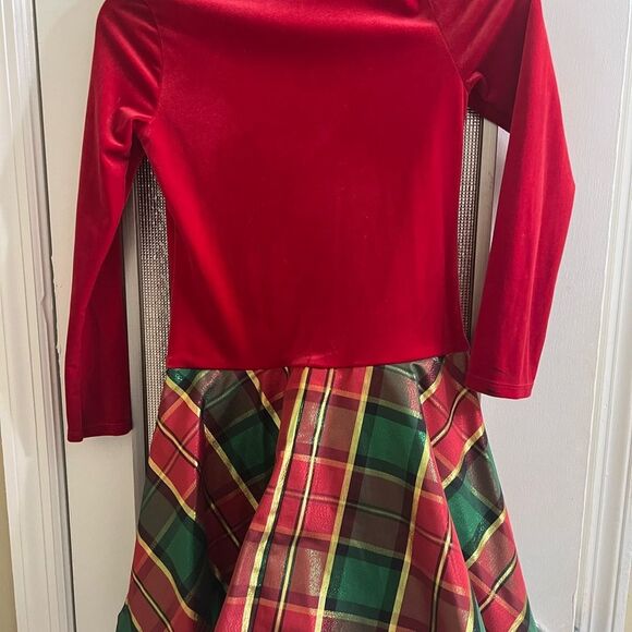 Girls Christmas Velvet Dress - Picture 4 of 5